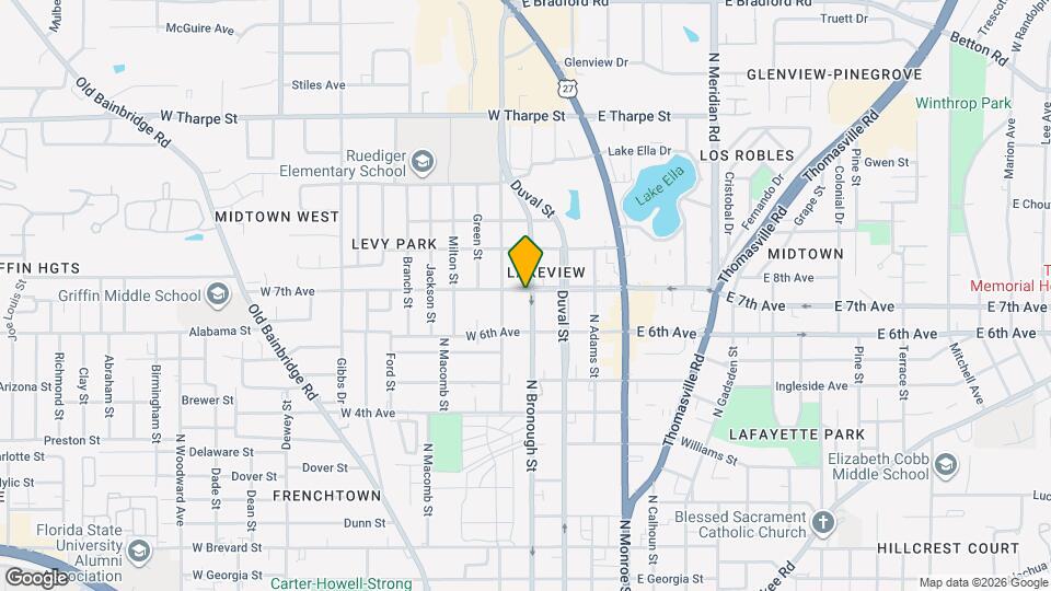 1332 N Bronough St Map and Location Details