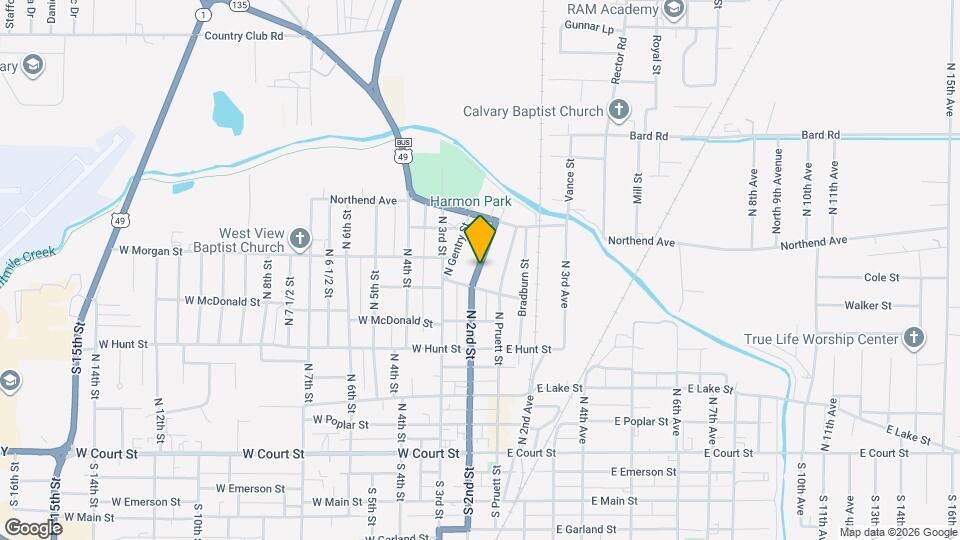 721 N 2nd St Map and Location Details