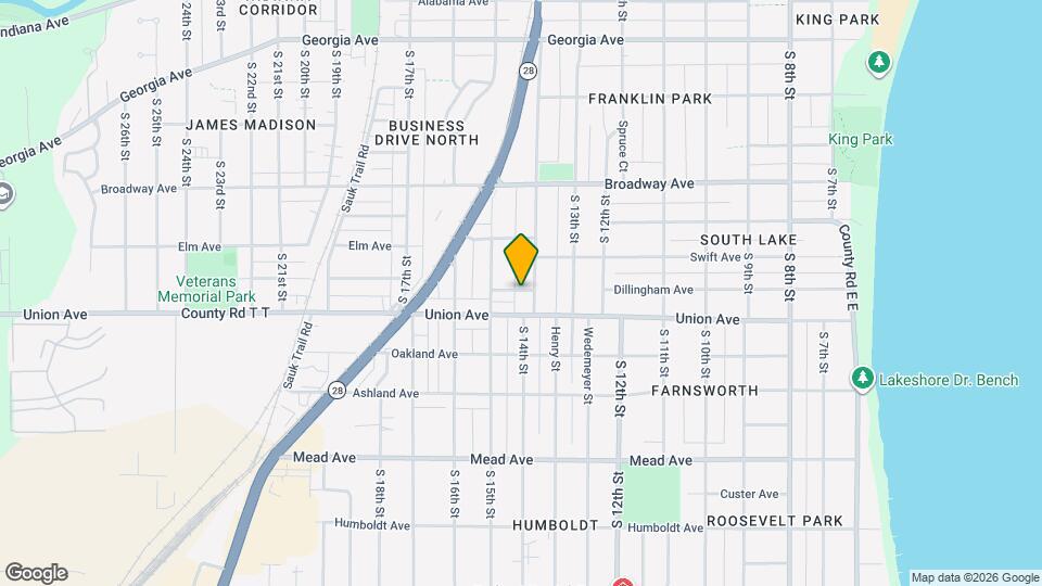 2004 S 14th St, Unit upper Mapa y Detalles de la Ubicación