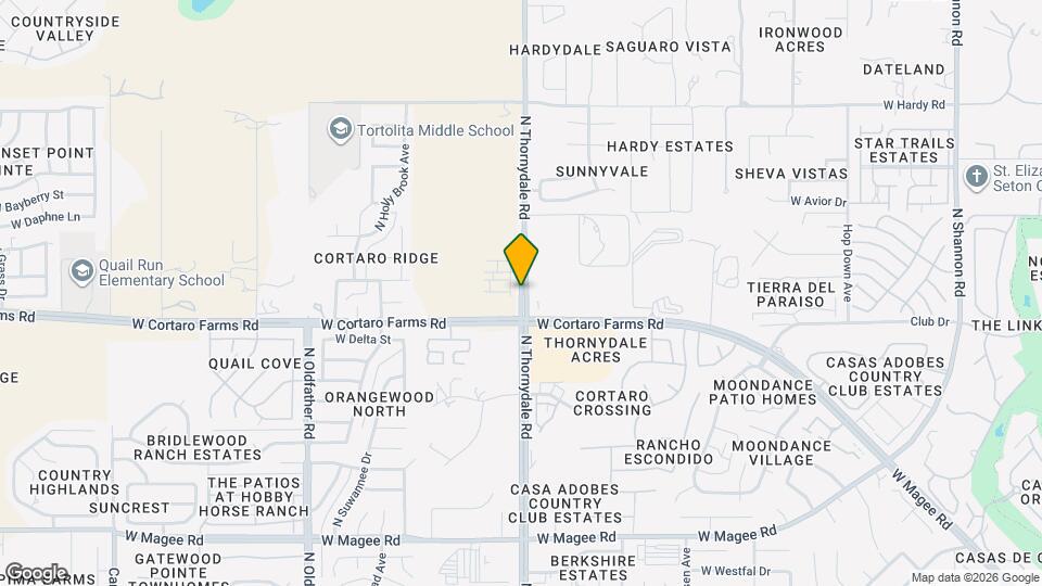 8441 N Thornydale Rd Map and Location Details