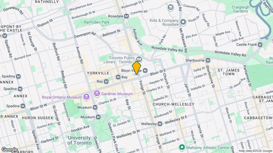 2 Bloor St W Map and Location Details