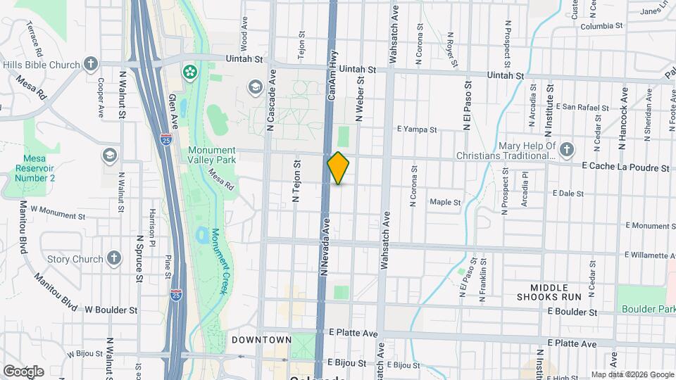 215 E Dale St Map and Location Details