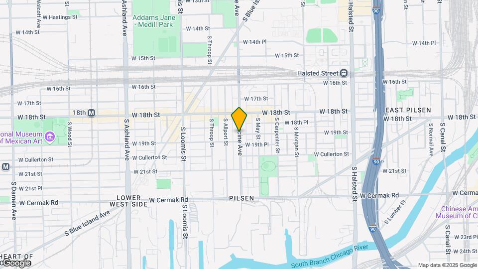 1850 S Racine Ave Mapa y Detalles de la Ubicación