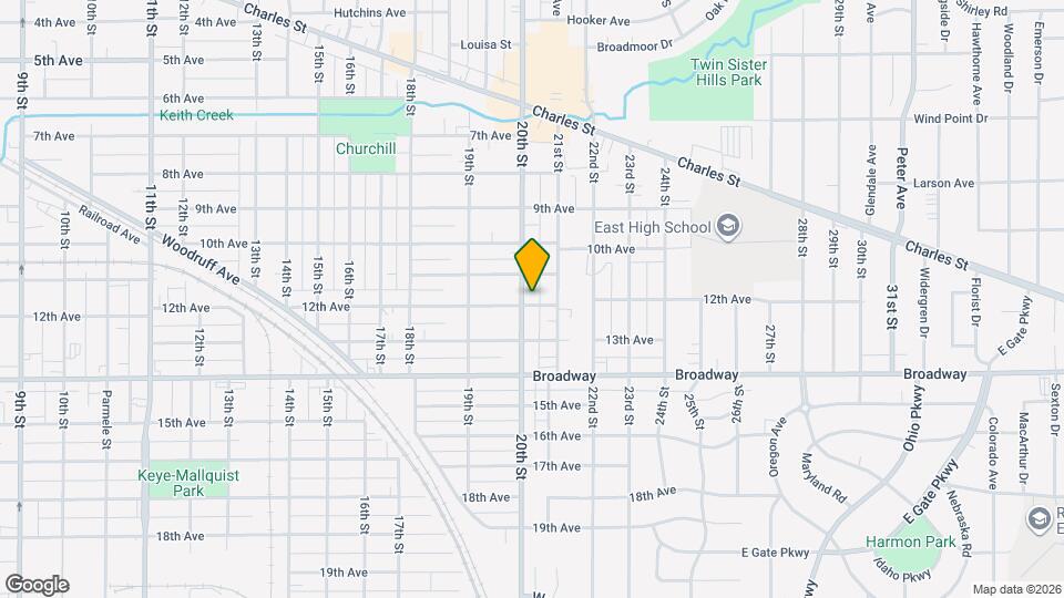 1220 20th St, Unit 2 Map and Location Details