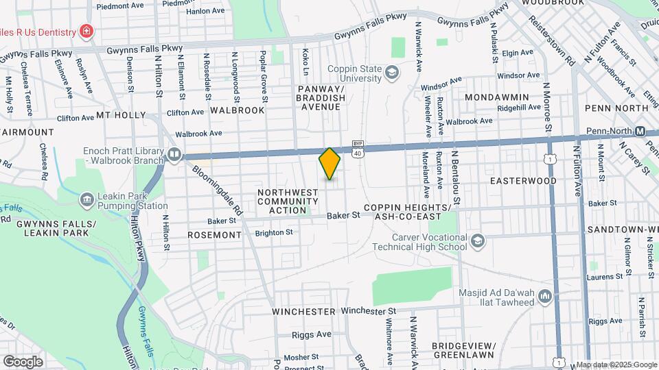 1705 Ashburton St Map and Location Details