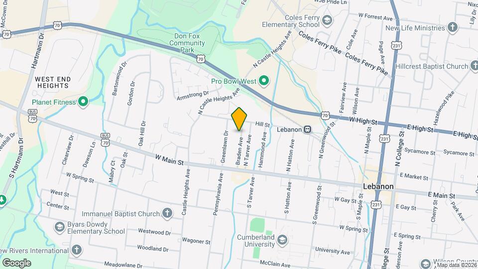 134 Braden Ave Map and Location Details