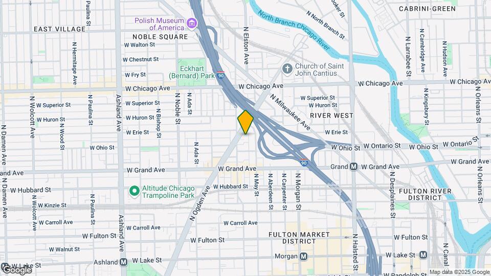 1151 W Erie St Map and Location Details