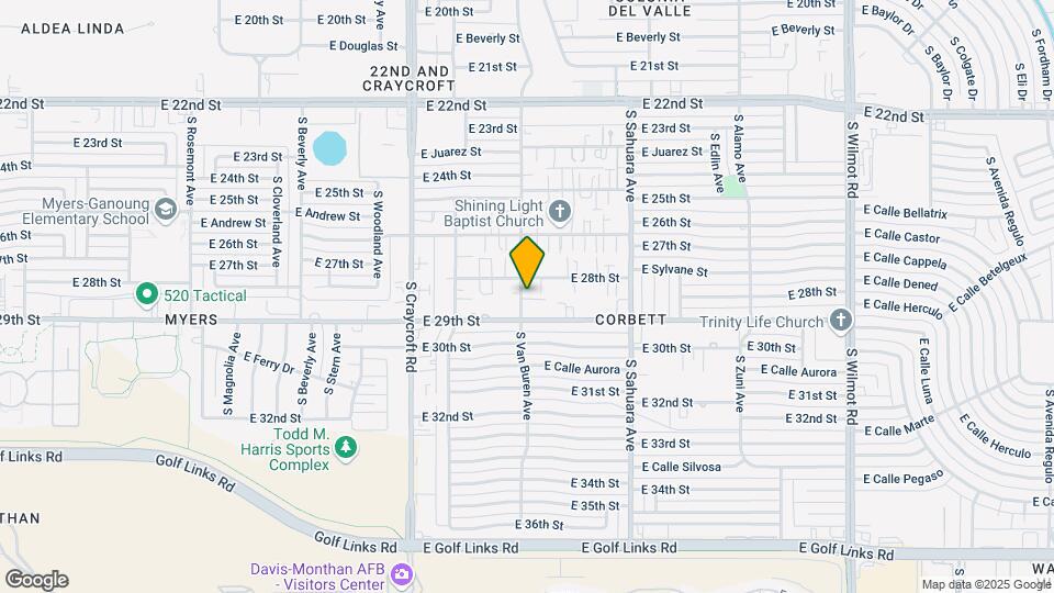 1817 S Van Buren Ave Map and Location Details