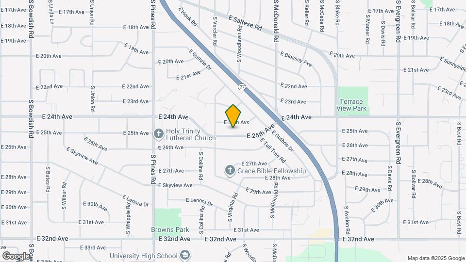 12805 E 25th Ave Map and Location Details