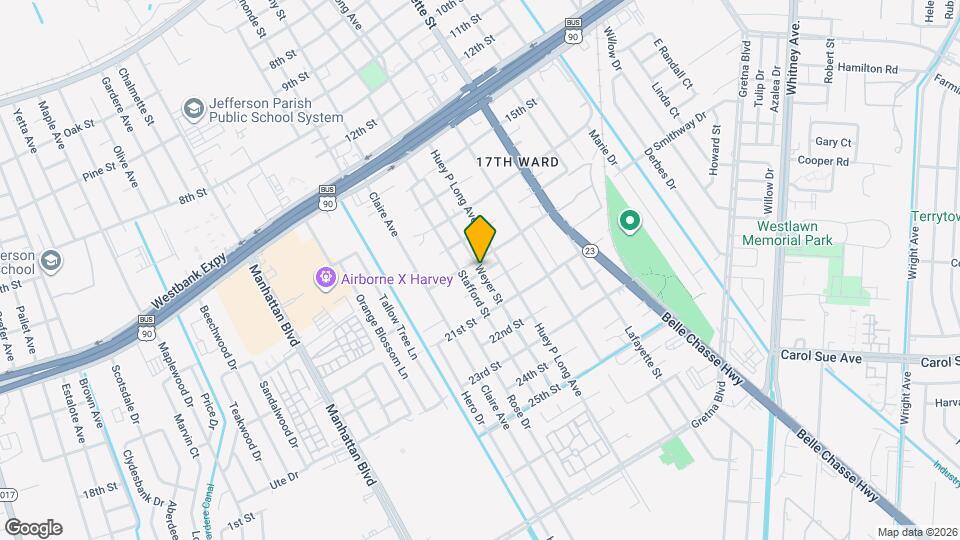 907 Central Ave Map and Location Details