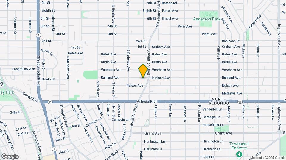 1760 Ruhland Ave-Unit -Rear Bungalow Map and Location Details
