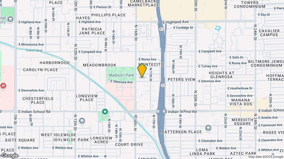 1618 E Glenrosa Ave Map and Location Details