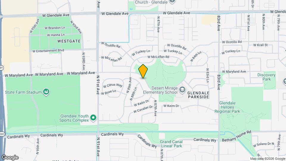 8841 W Maryland Ave Map and Location Details