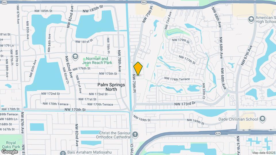 7551 NW 174th Terrace Map and Location Details