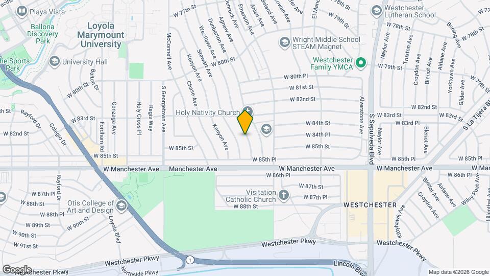 8345 Westlawn Avenue Map and Location Details