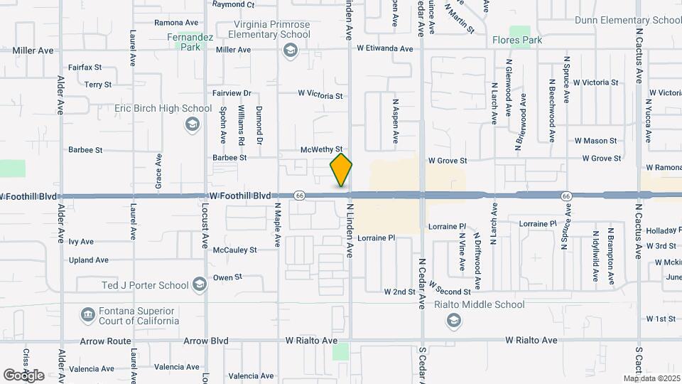 1526 W Foothill Blvd Mapa y Detalles de la Ubicación