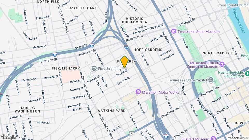 1306 Ireland St Map and Location Details