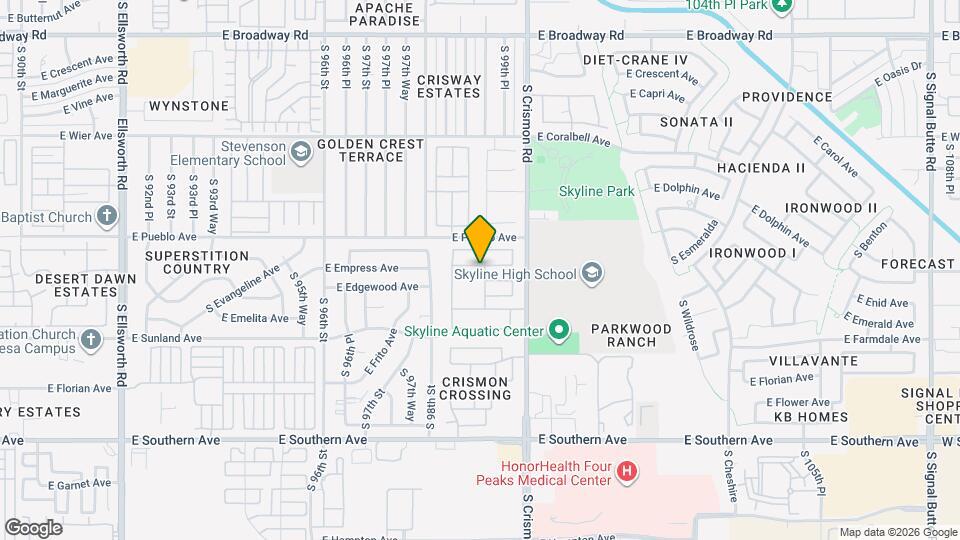 9857 E Empress Ave Map and Location Details