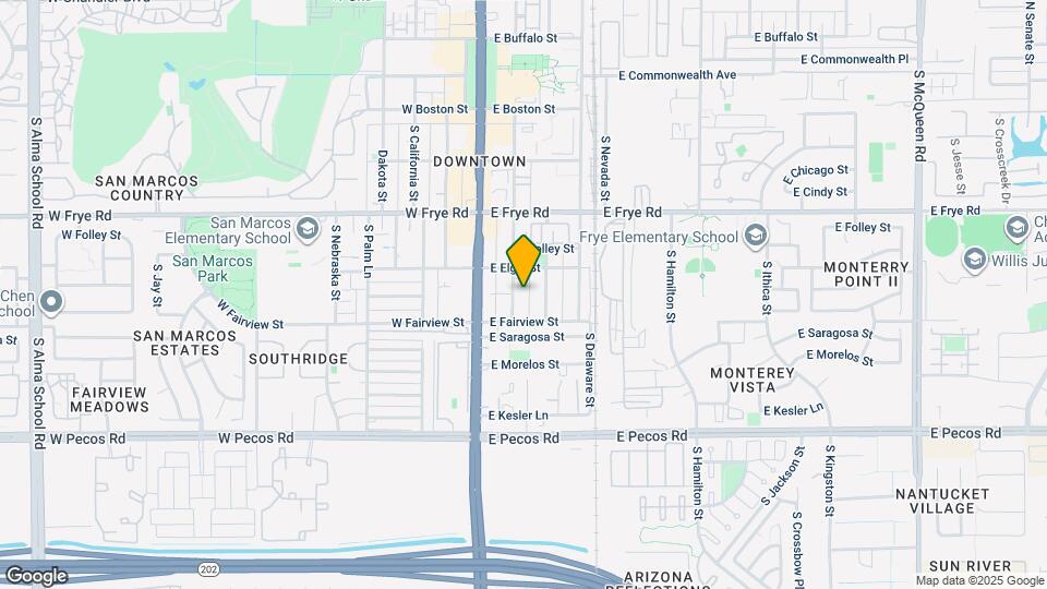 445 S Washington St Map and Location Details