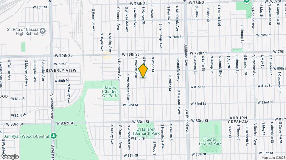 8030 S Honore St Map and Location Details
