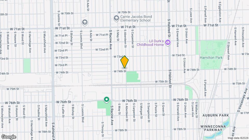 7358 S Aberdeen St Map and Location Details