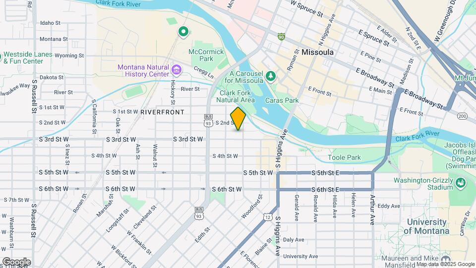 306 S 3rd St W Map and Location Details