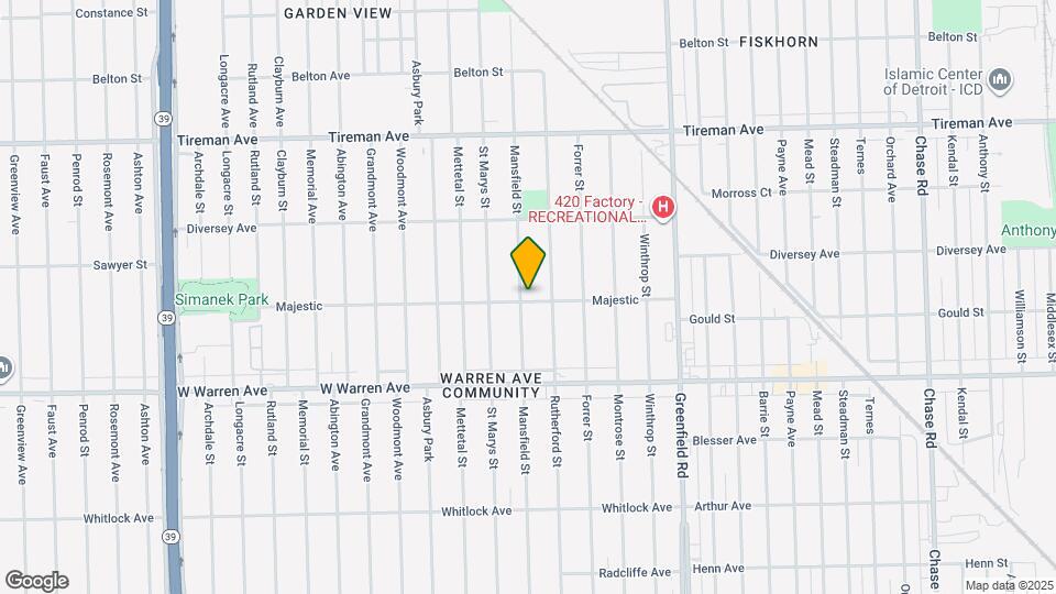 7400 Mansfield St Map and Location Details