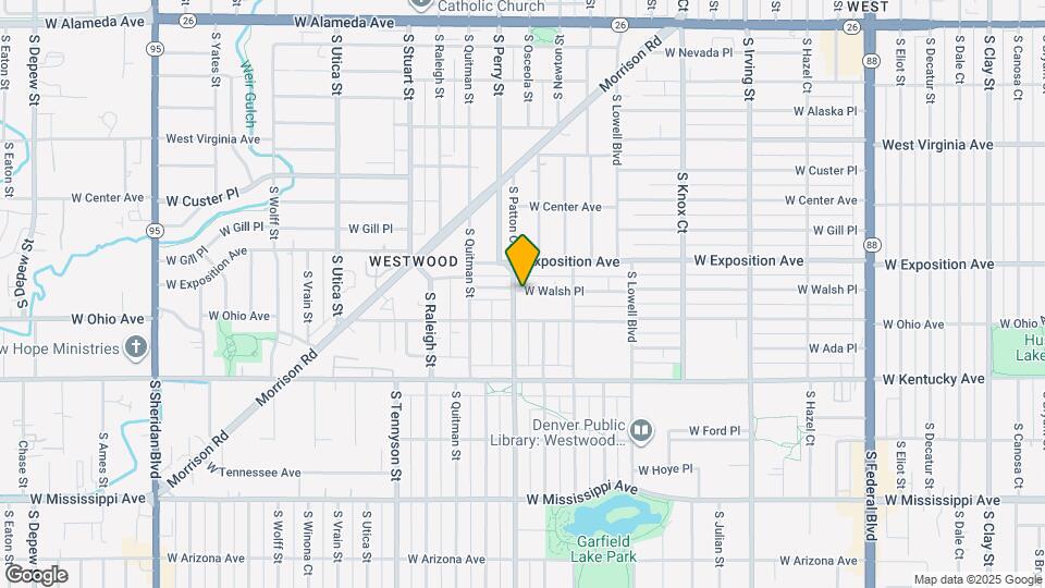 3930 W Walsh Pl Map and Location Details