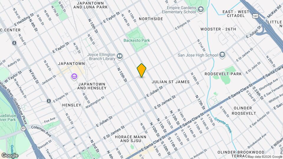 391 N 12th St Map and Location Details