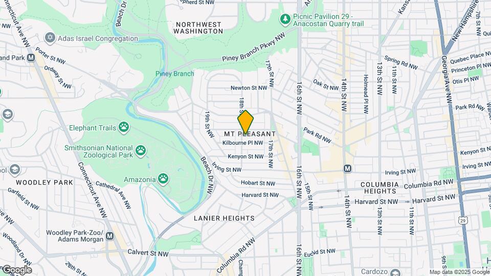3163 18th St NW, Unit Mt Pleasant apartment Map and Location Details
