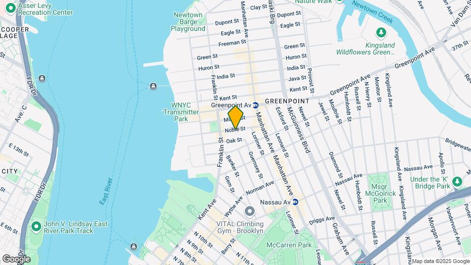 112 Noble St Mapa y Detalles de la Ubicación