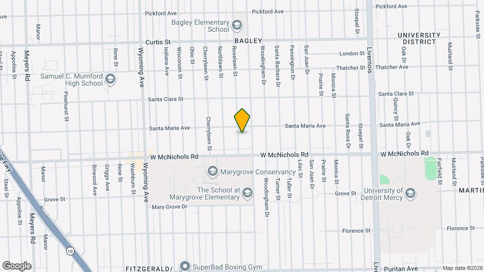 17178 Roselawn St Map and Location Details