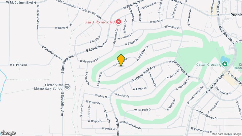 445 W Mangrum Dr Mapa y Detalles de la Ubicación