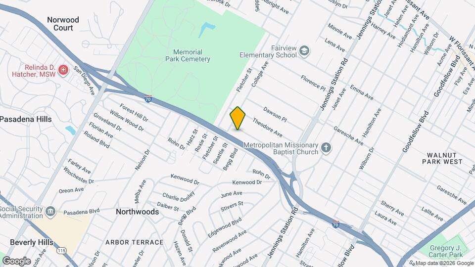 7156 Beulah Ave Map and Location Details