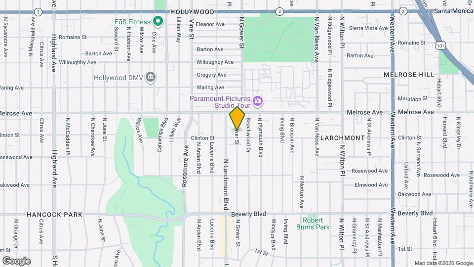 607 N Gower St Map and Location Details