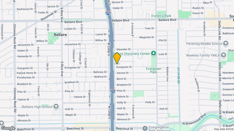 4626 Evergreen St Map and Location Details