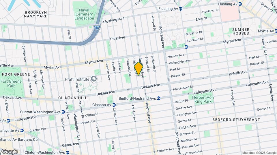 201-207 Skillman St Map and Location Details