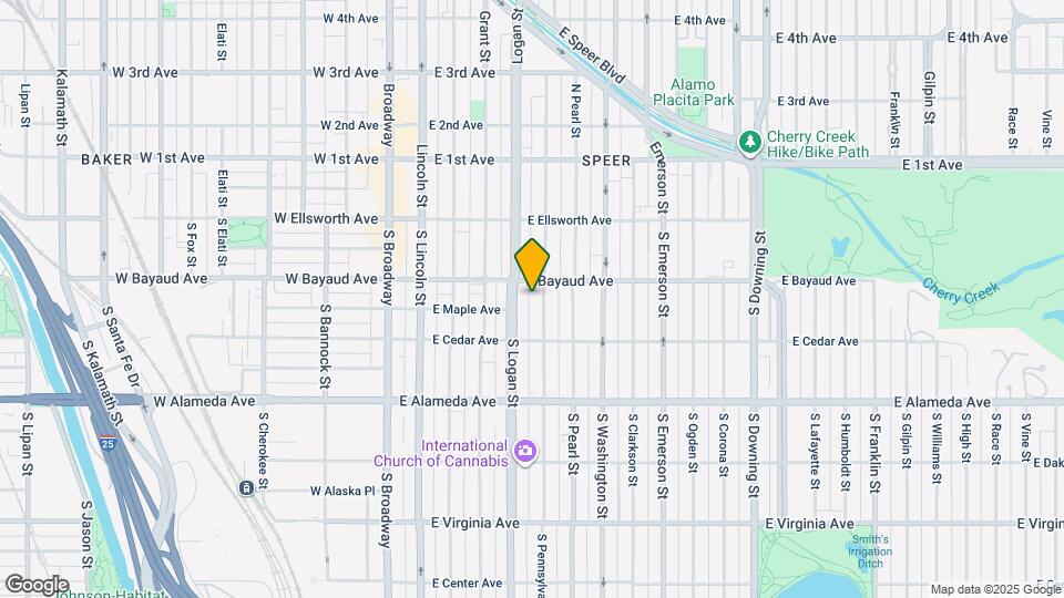 127 1/2 S Pennsylvania St Map and Location Details