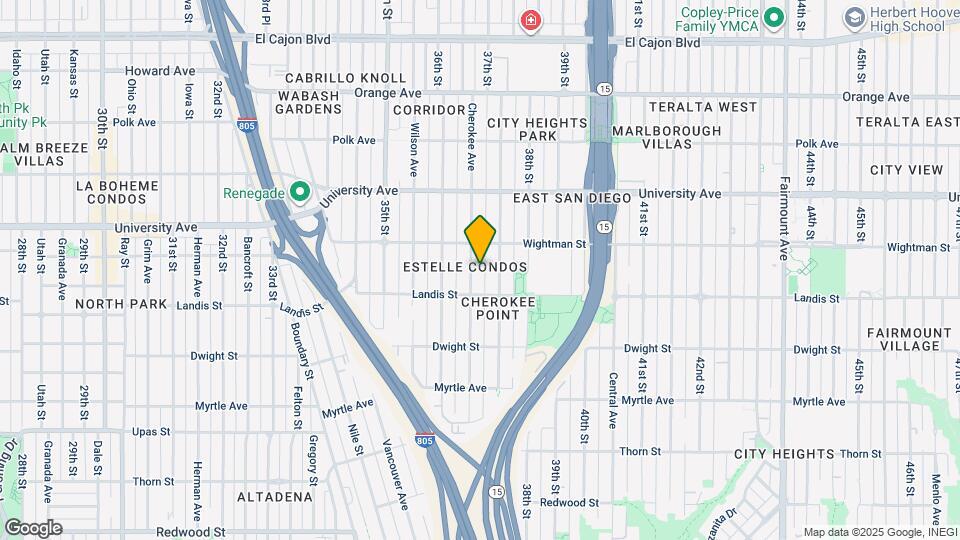 3745-3747 Cherokee Ave Map and Location Details