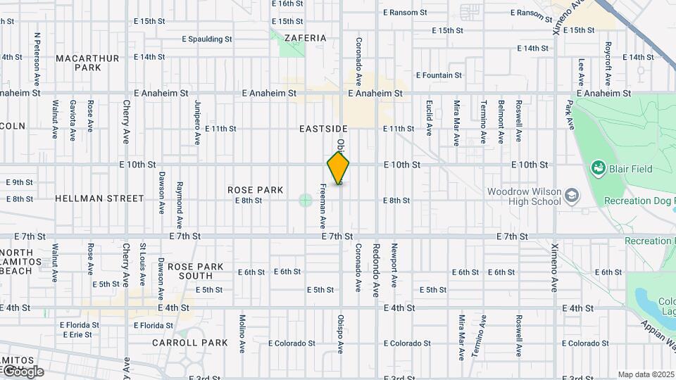 825 Obispo Ave Map and Location Details