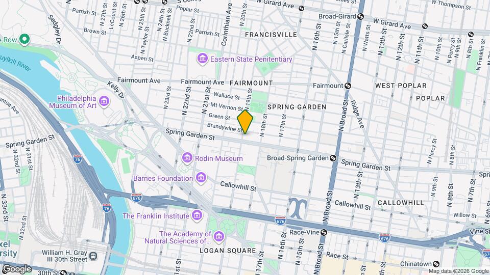 1821 Spring Garden St Map and Location Details