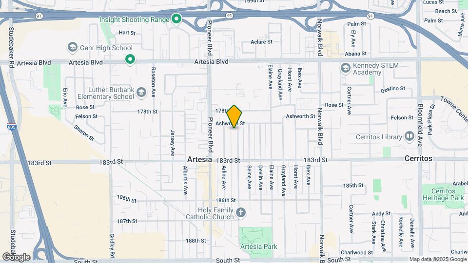 17921 Clarkdale Ave Map and Location Details