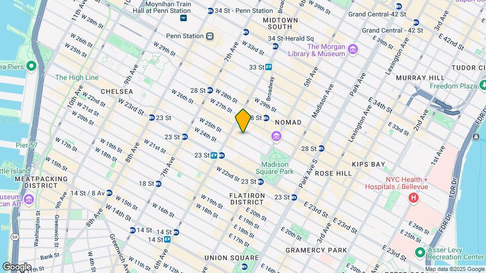 36 W 26th St-Unit -C Map and Location Details