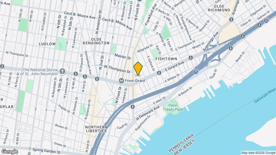 1213 Shackamaxon St Map and Location Details