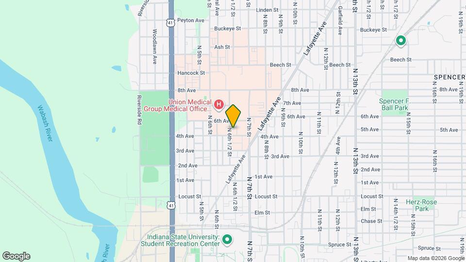 1309 N 6 1/2 St Map and Location Details