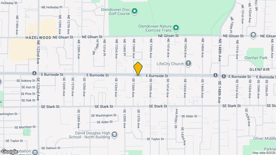 13636 E Burnside St Map and Location Details