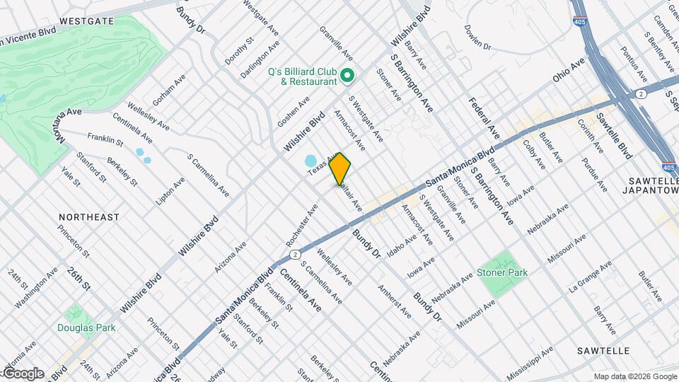 1409 S Saltair Ave, Unit 303 Map and Location Details