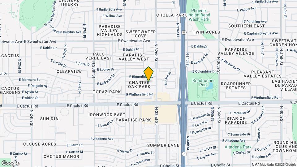 3120 E Charter Oak Rd Mapa y Detalles de la Ubicación
