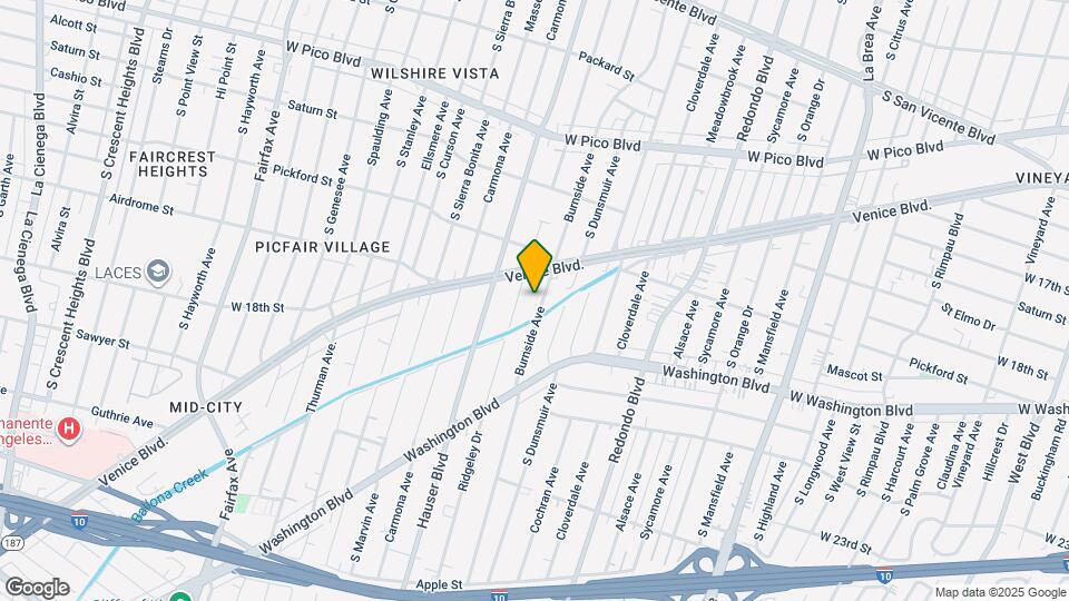 1701 1/2 S Burnside Ave, Unit 1701 1/2 Map and Location Details
