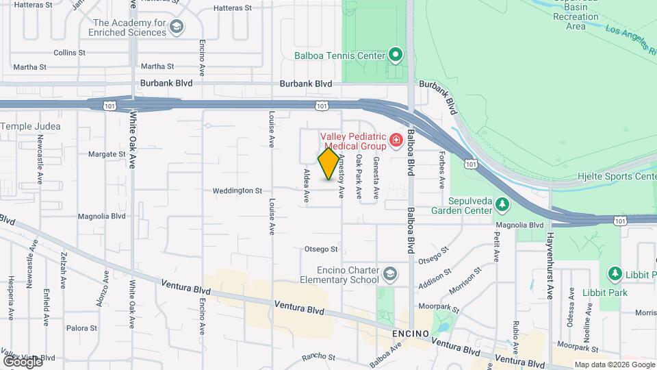 17117 Weddington St Map and Location Details